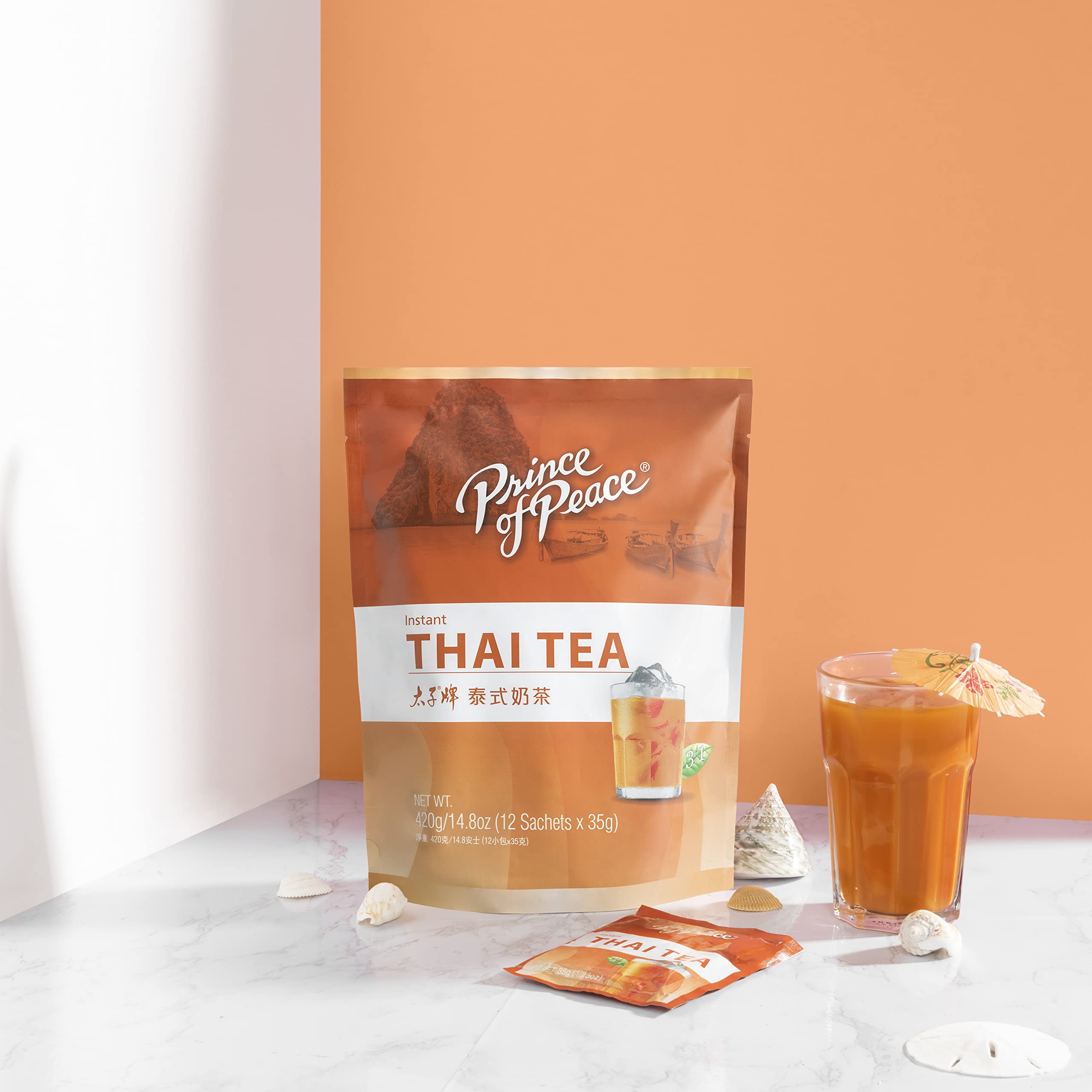Prince of Peace Thai tea prepared, creamy and rich for a quick refresh.