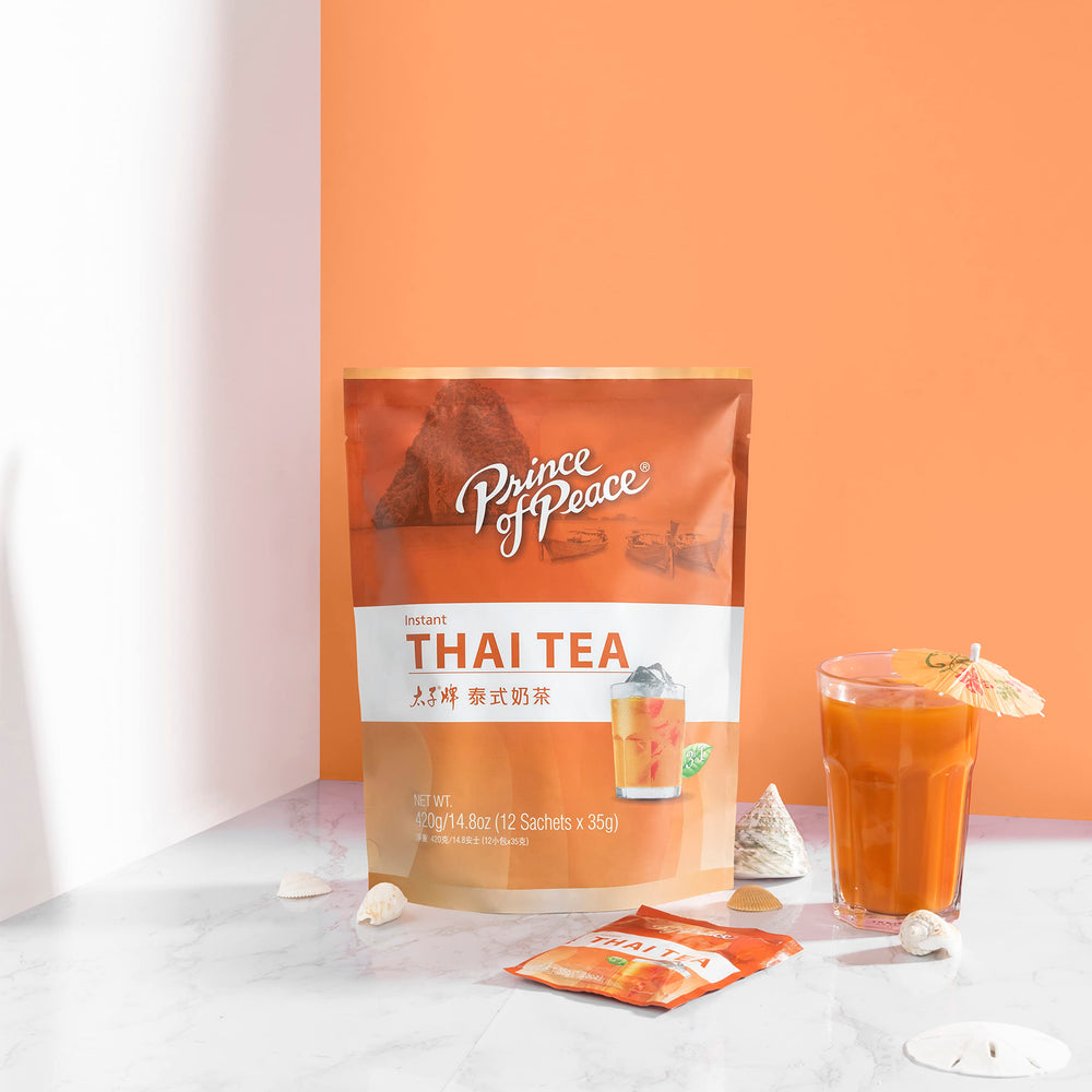 Prince of Peace Thai tea prepared, creamy and rich for a quick refresh.