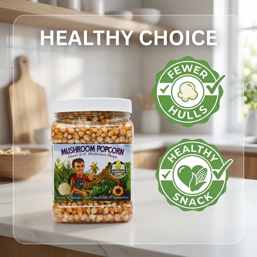 Farmer-direct, USA-grown corn with a trusted Princeton Popcorn label.