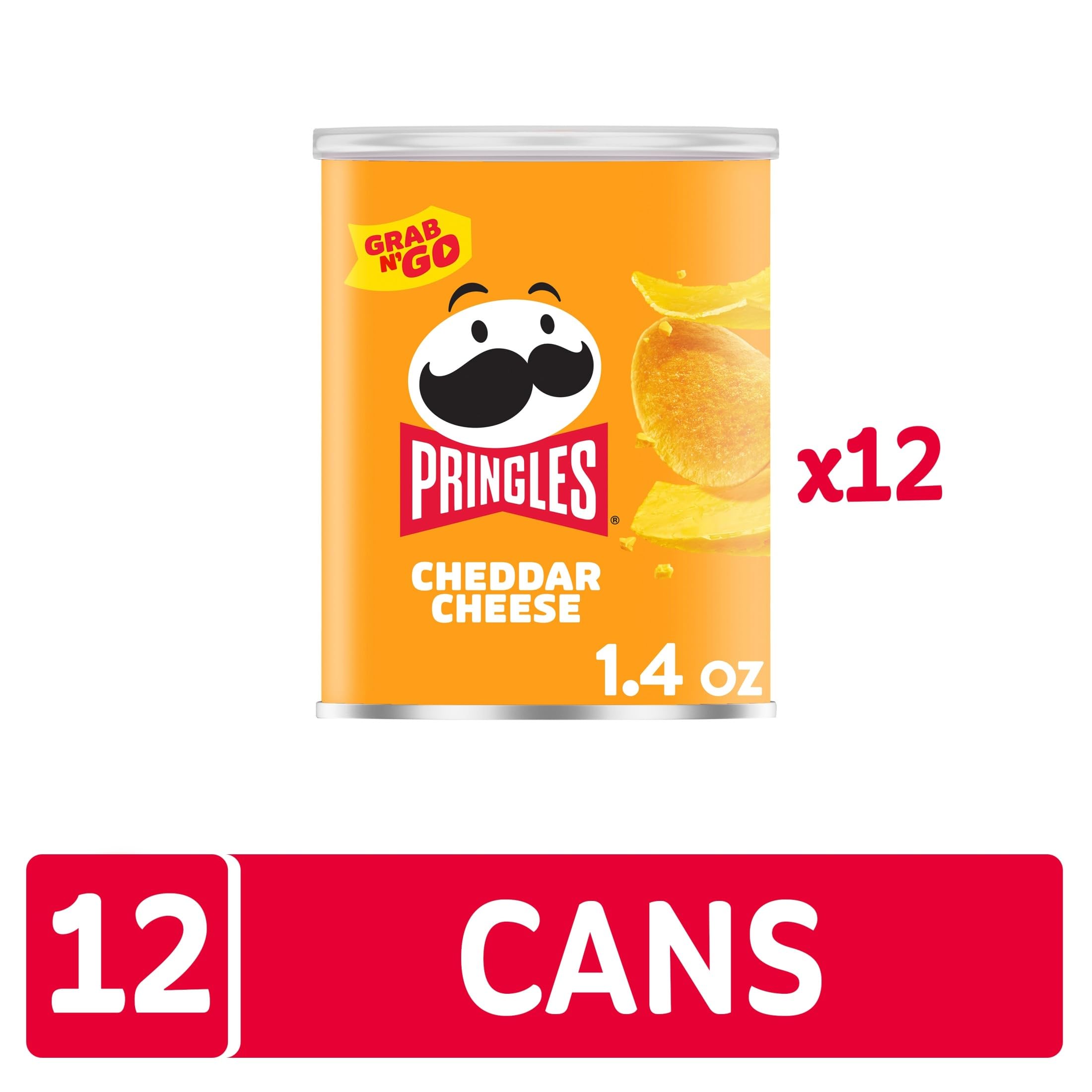 Pringles Cheddar Cheese in a lunchbox for a tasty midday bite.