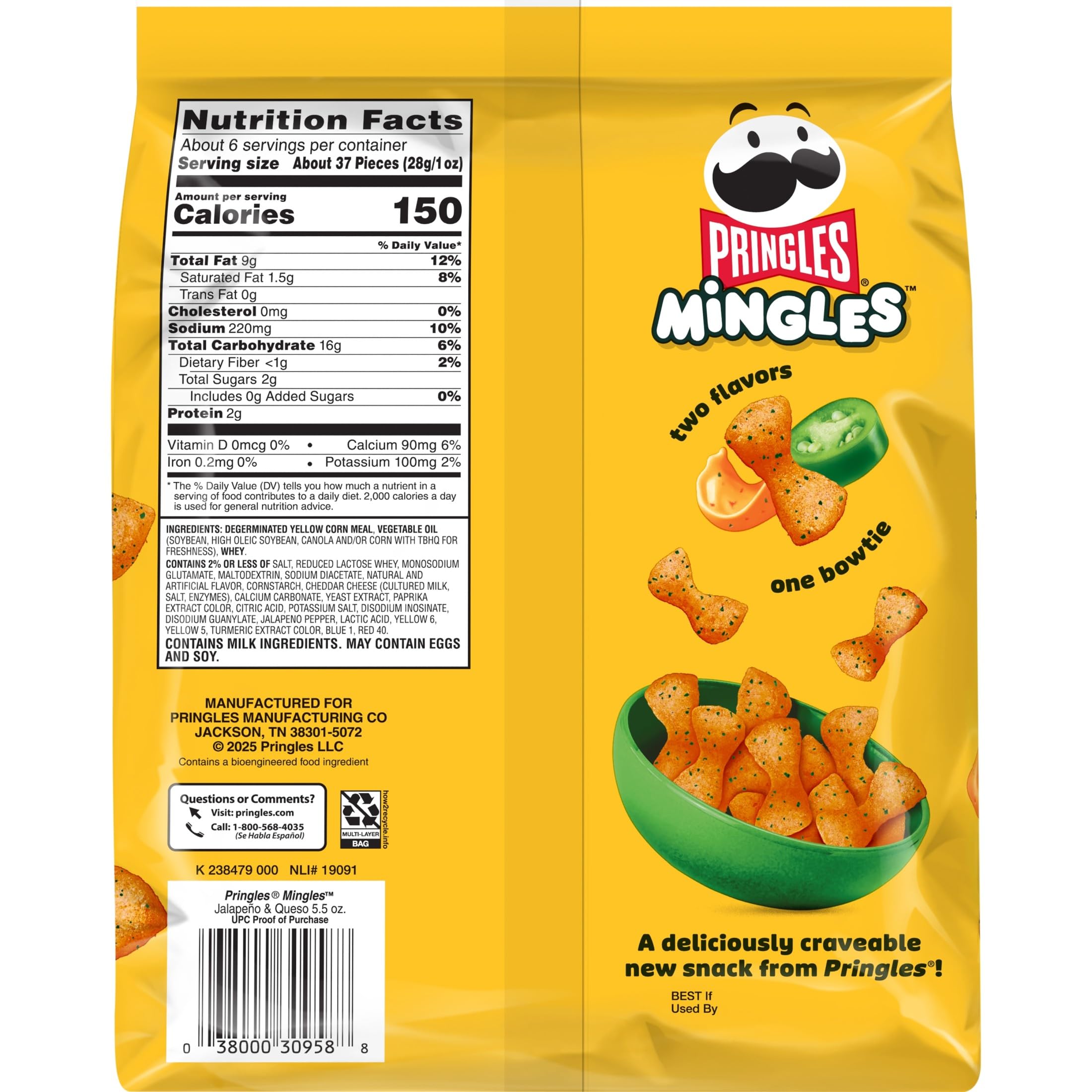 Pringles Mingles bag open ready to share during a movie night or gathering.