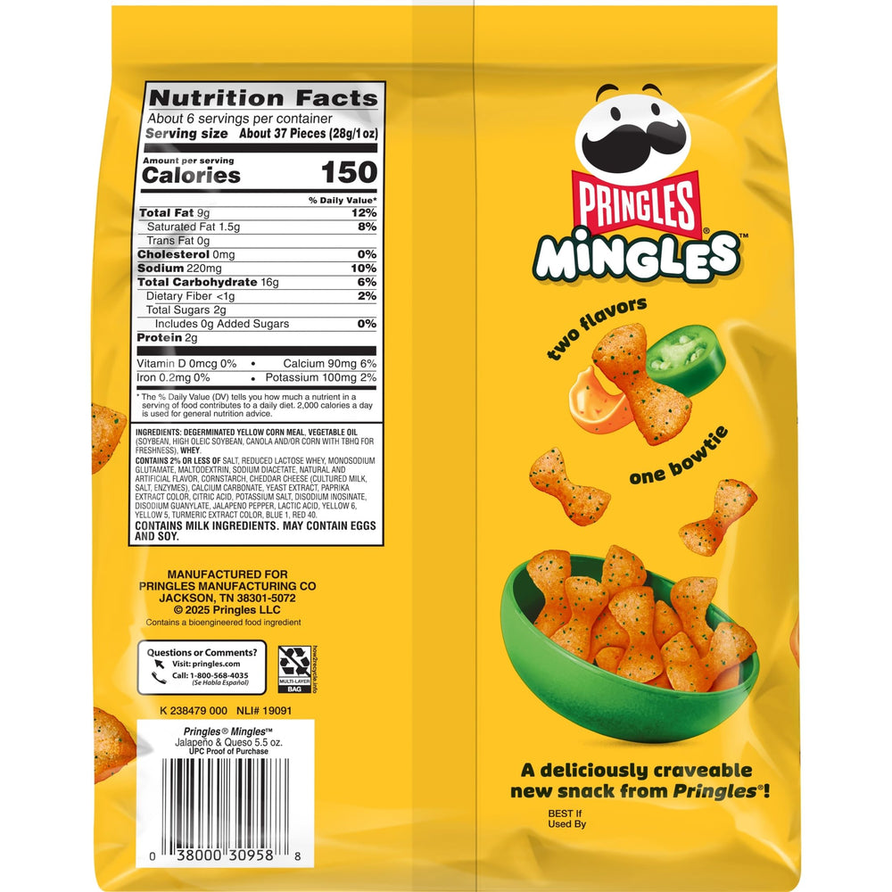Pringles Mingles bag open ready to share during a movie night or gathering.