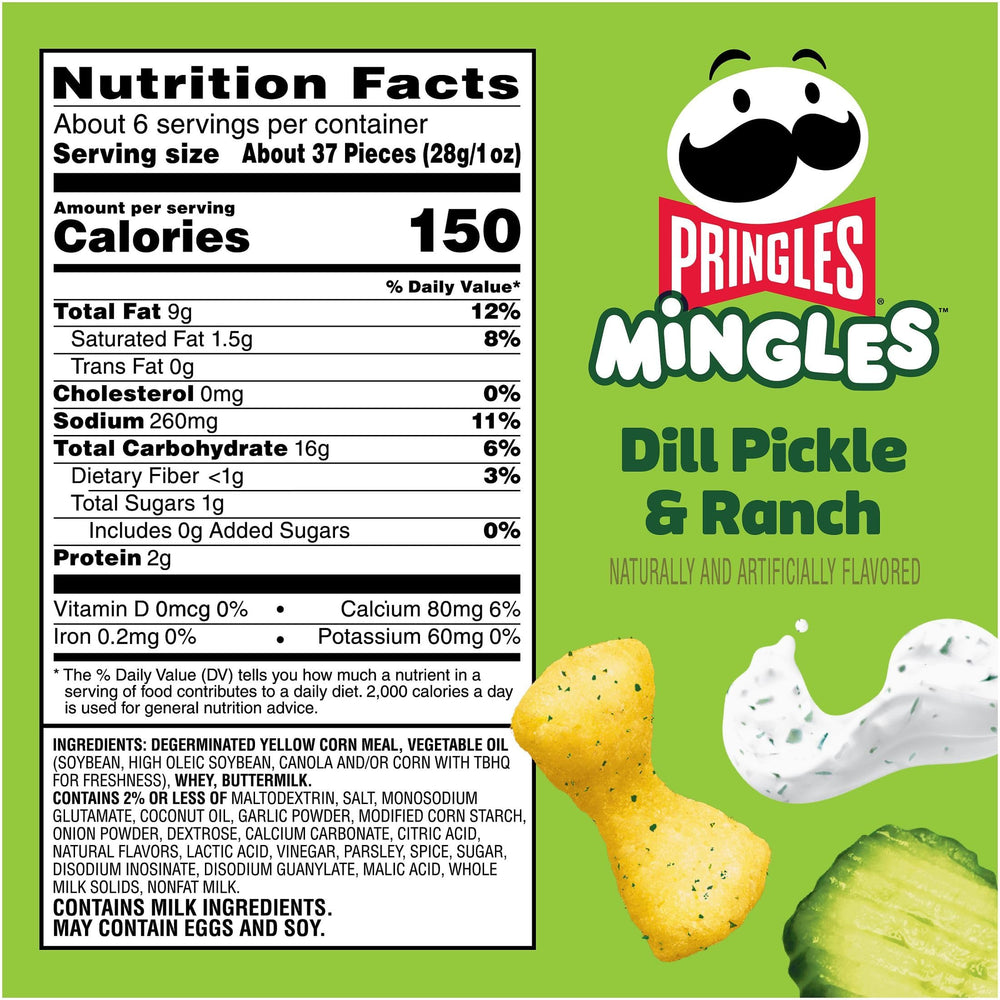 Pringles Mingles bowtie puffs close-up show two flavors in one bite.