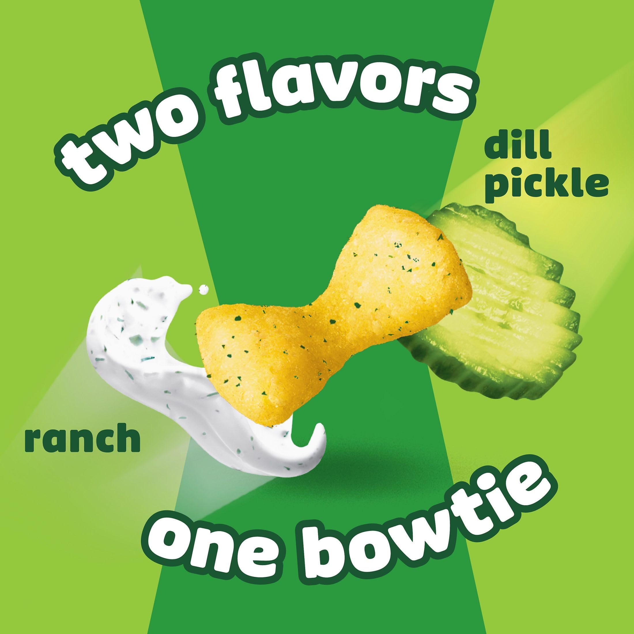 Dill pickle and ranch flavor profile on each puff.