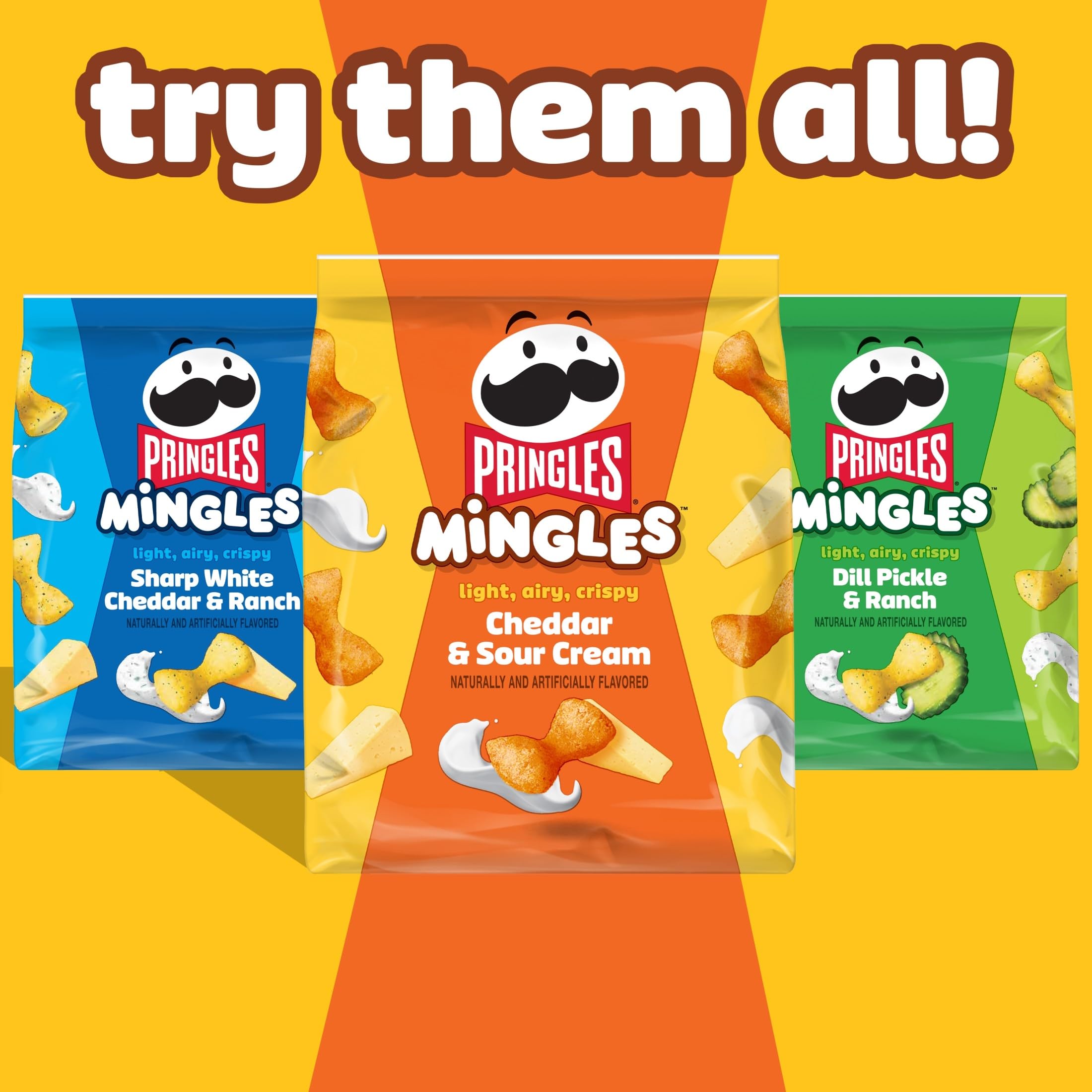 Pringles Mingles resealable bag kept fresh for on-the-go snacking