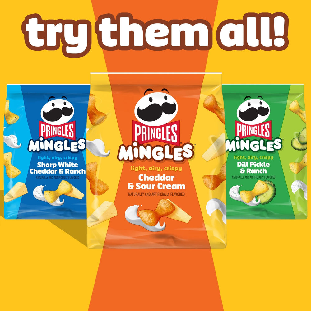 Pringles Mingles resealable bag kept fresh for on-the-go snacking