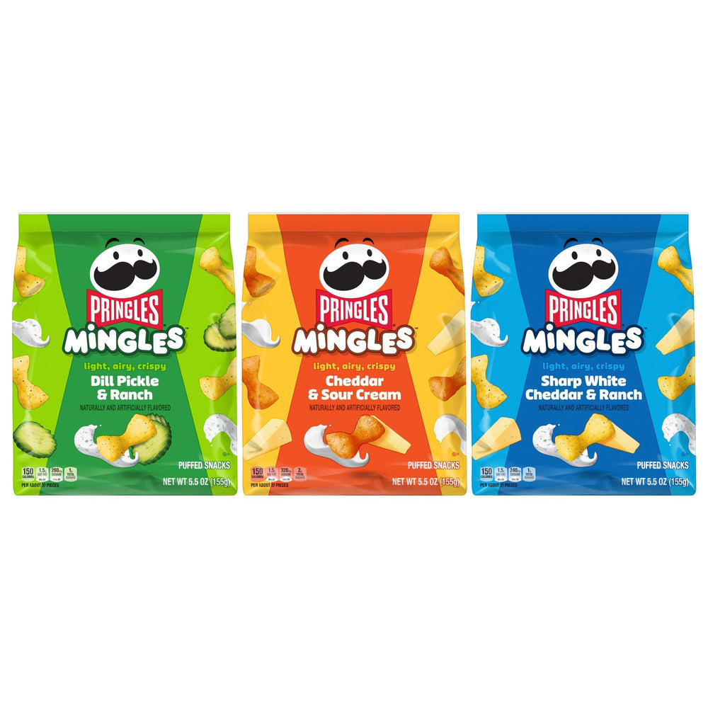 In-store Pringles Mingles shelf display with popular flavor pairings