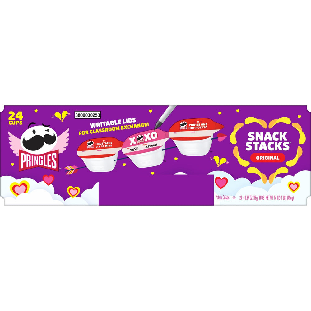 After-school snack option featuring a crisp, salty flavor in a convenient cup.