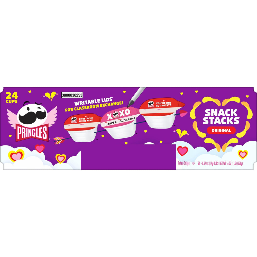 Snack-stack arrangement demonstrating portable lunchbox idea with Pringles Original.