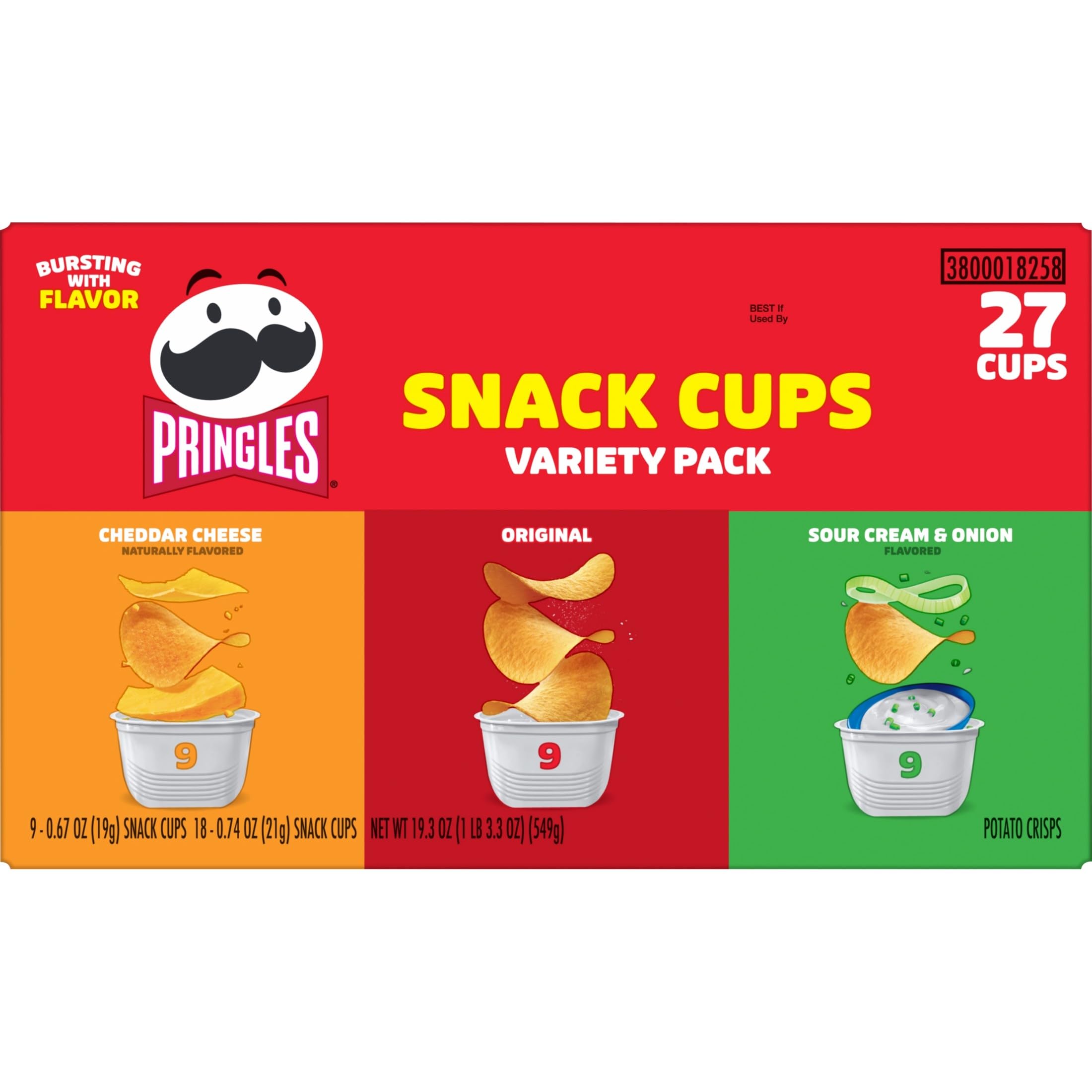 Pringles Portable snack cups fit bags and desks for easy snacking anywhere