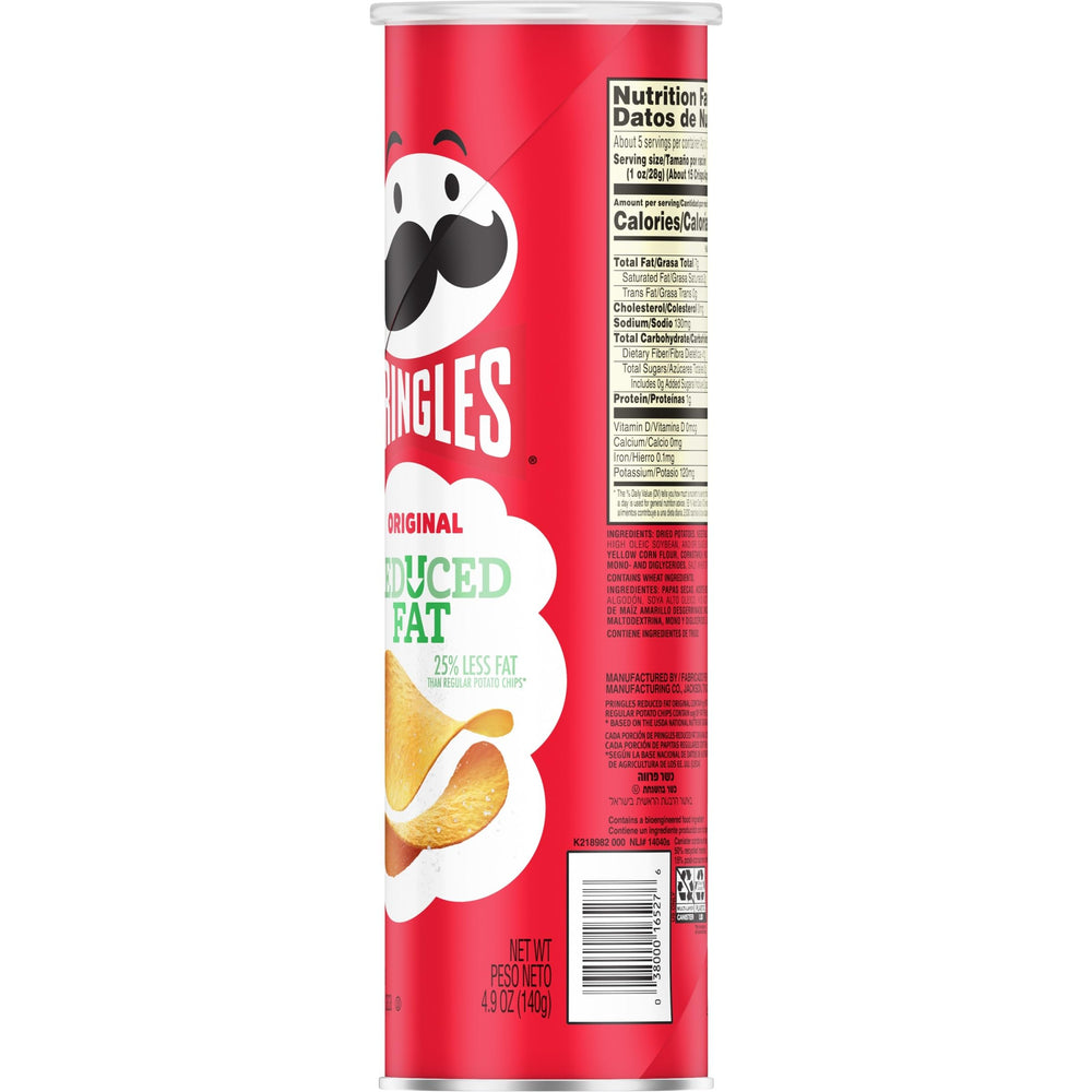 Pringles Reduced Fat at game time, handheld snack during sports.