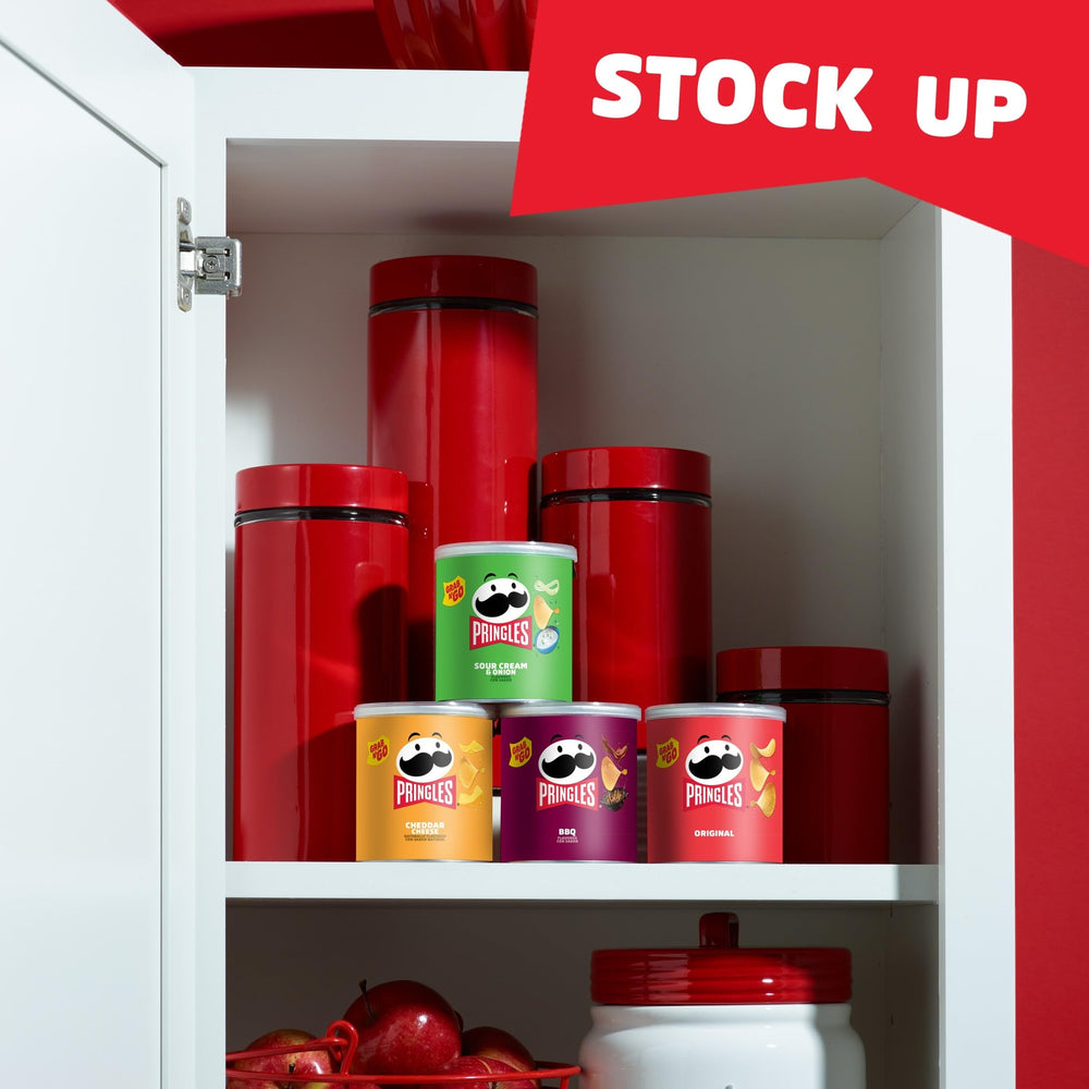 Pringles Variety Pack 16 cans shows mixed flavors for sharing or lunch prep