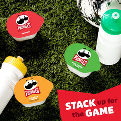 Pringles Variety Pack box displays three flavors for versatile snacking moments
