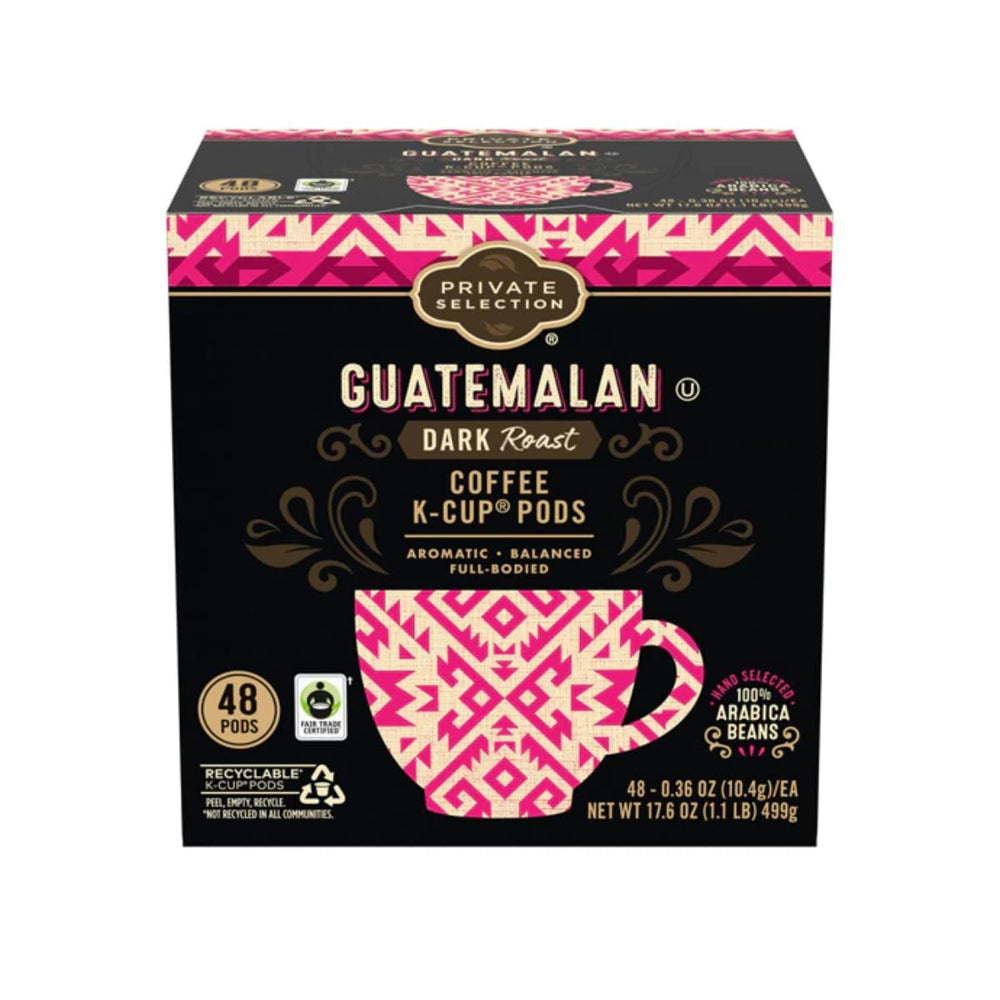 Private Selection Guatemalan Dark Roast K-Cup pods in pack for quick mornings