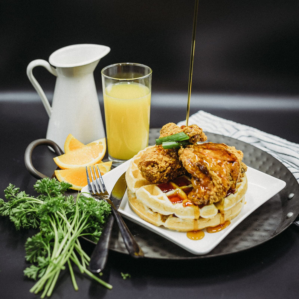 Warm kitchen scene featuring ProDough pancake mix for cozy mornings
