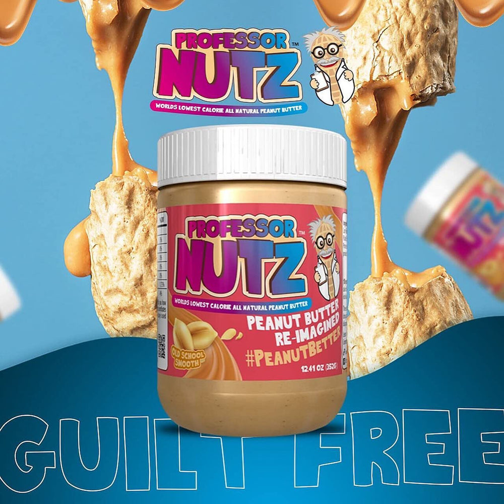 Professor Nutz ingredients list highlighting six natural components.