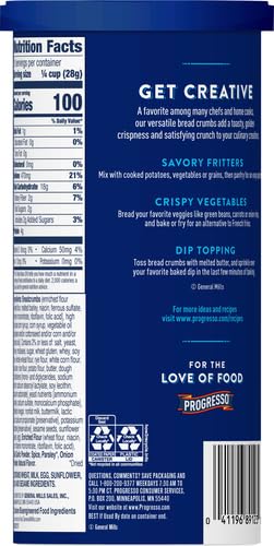 Progresso garlic and herb bread crumbs used as binder in meatballs.