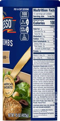 Progresso garlic and herb bread crumbs in pan for browning.