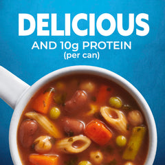 Progresso Minestrone soup steaming bowl ready in minutes