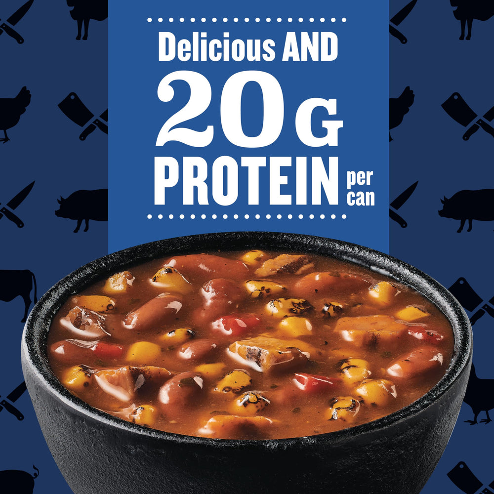 Bowl of Progresso Pitmaster BBQ Style with crackers for a quick dinner