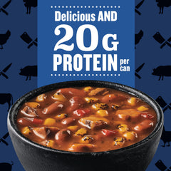 Bowl of Progresso Pitmaster BBQ Style with crackers for a quick dinner