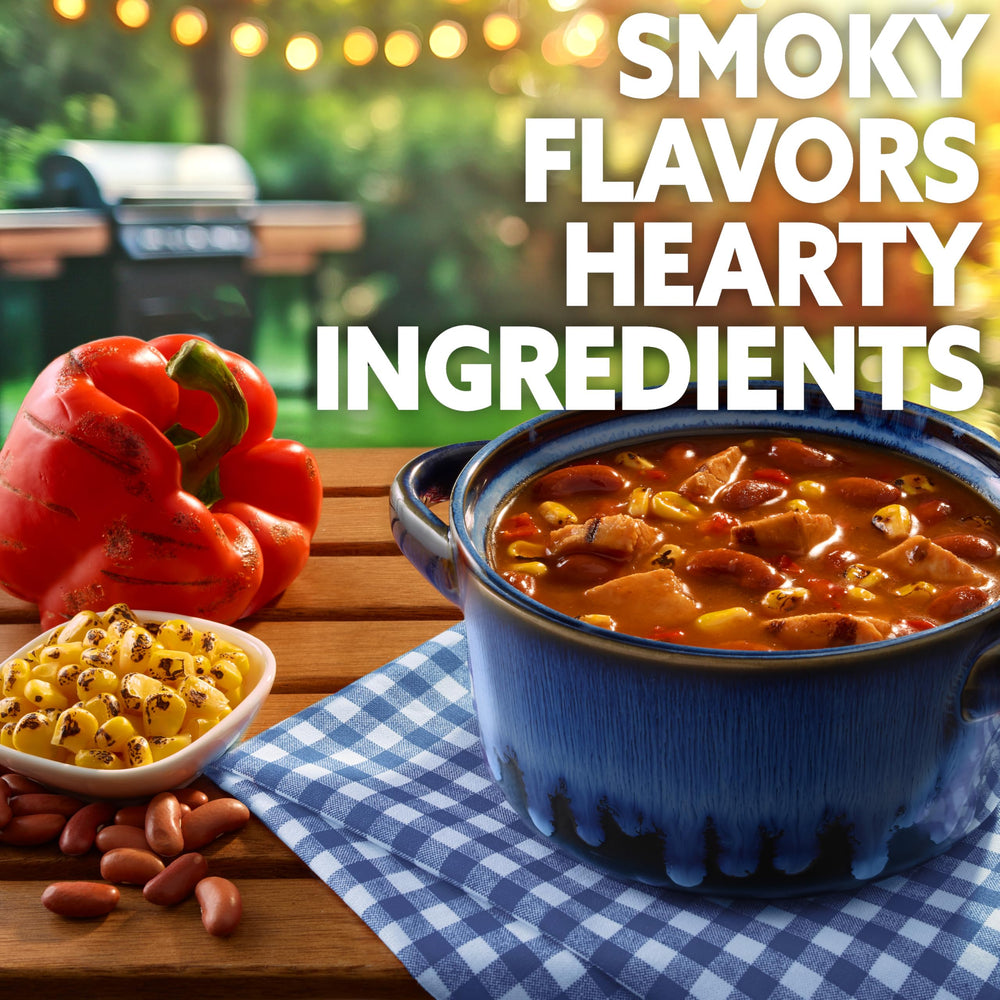 Microwave-ready Progresso Pitmaster BBQ Style can for fast meals