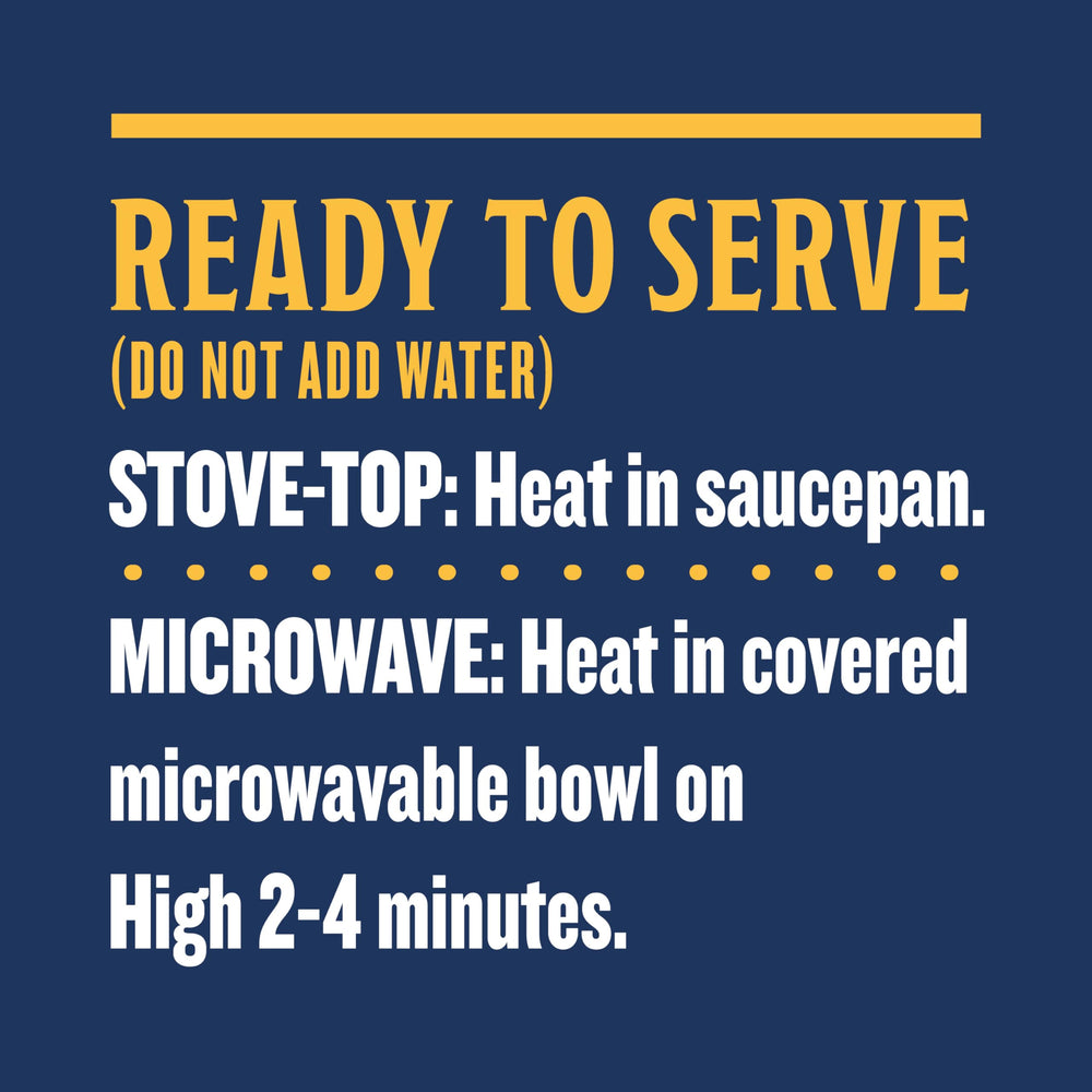 Two servings per can of Progresso Pitmaster BBQ Style for flexible planning