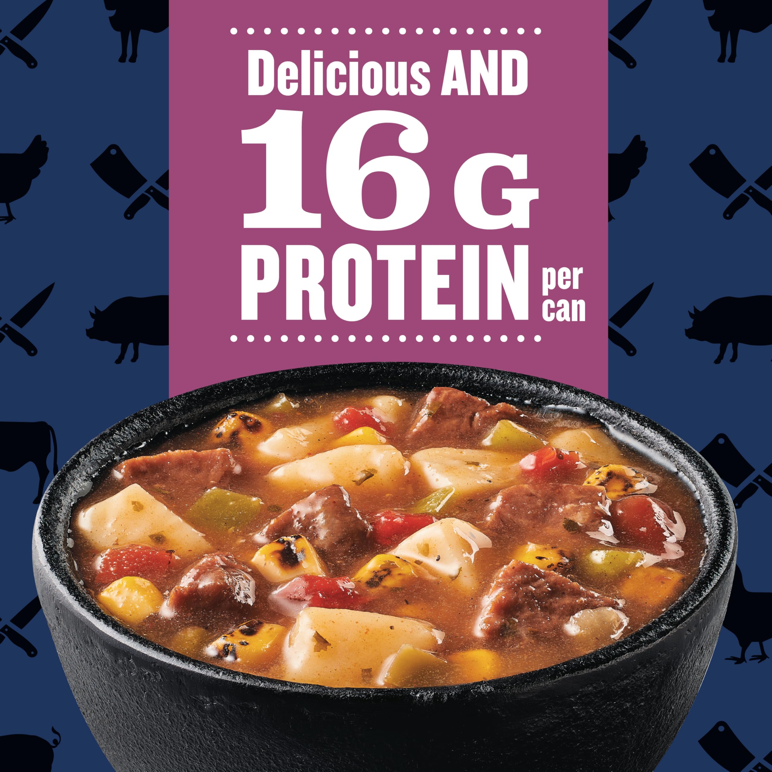 Progresso Pitmaster steak, potatoes and vegetables in a bowl for a hearty dinner