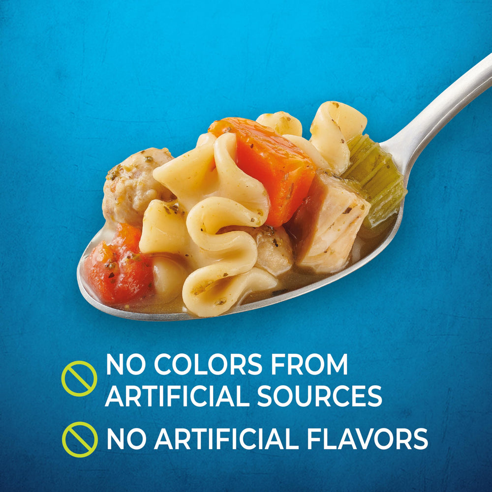 Rendered image of Progresso Protein Mediterranean-Style Meatball and Chicken Soup meatballs.