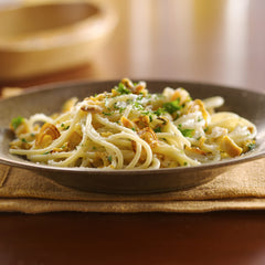 Stovetop heating of Progresso White Clam Sauce fills kitchen with aroma