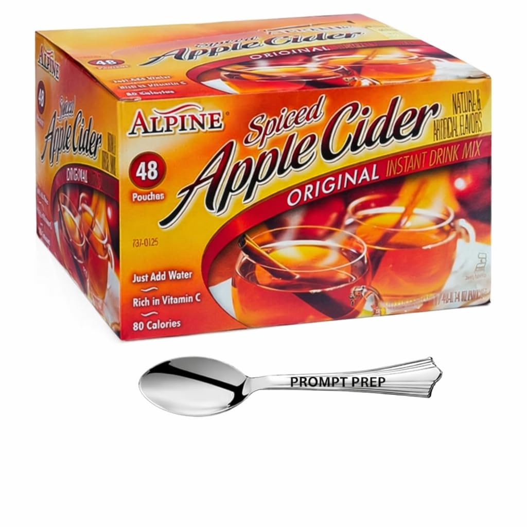Prompt Prep Alpine Spiced Apple Cider packet with rich apple aroma for cozy, caffeine-free moments