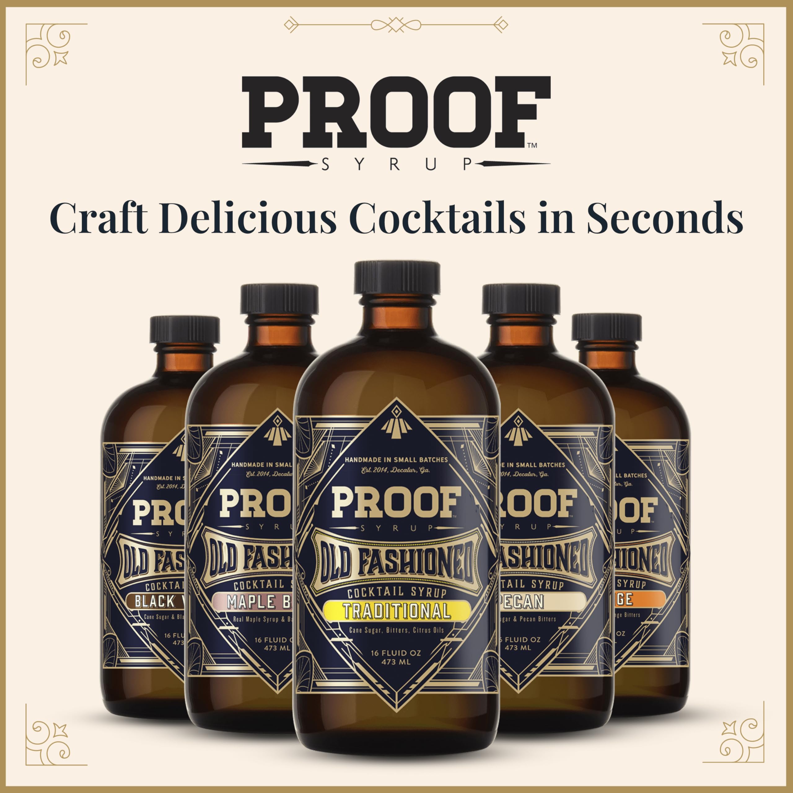 Proof Syrup on bar for entertaining flavorful mocktails and cocktails.