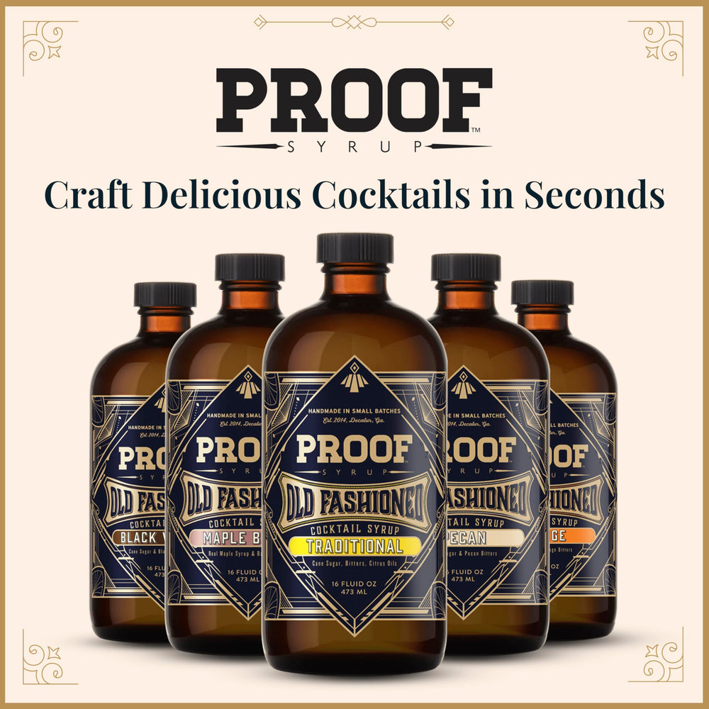 Proof Syrup on bar for entertaining flavorful mocktails and cocktails.