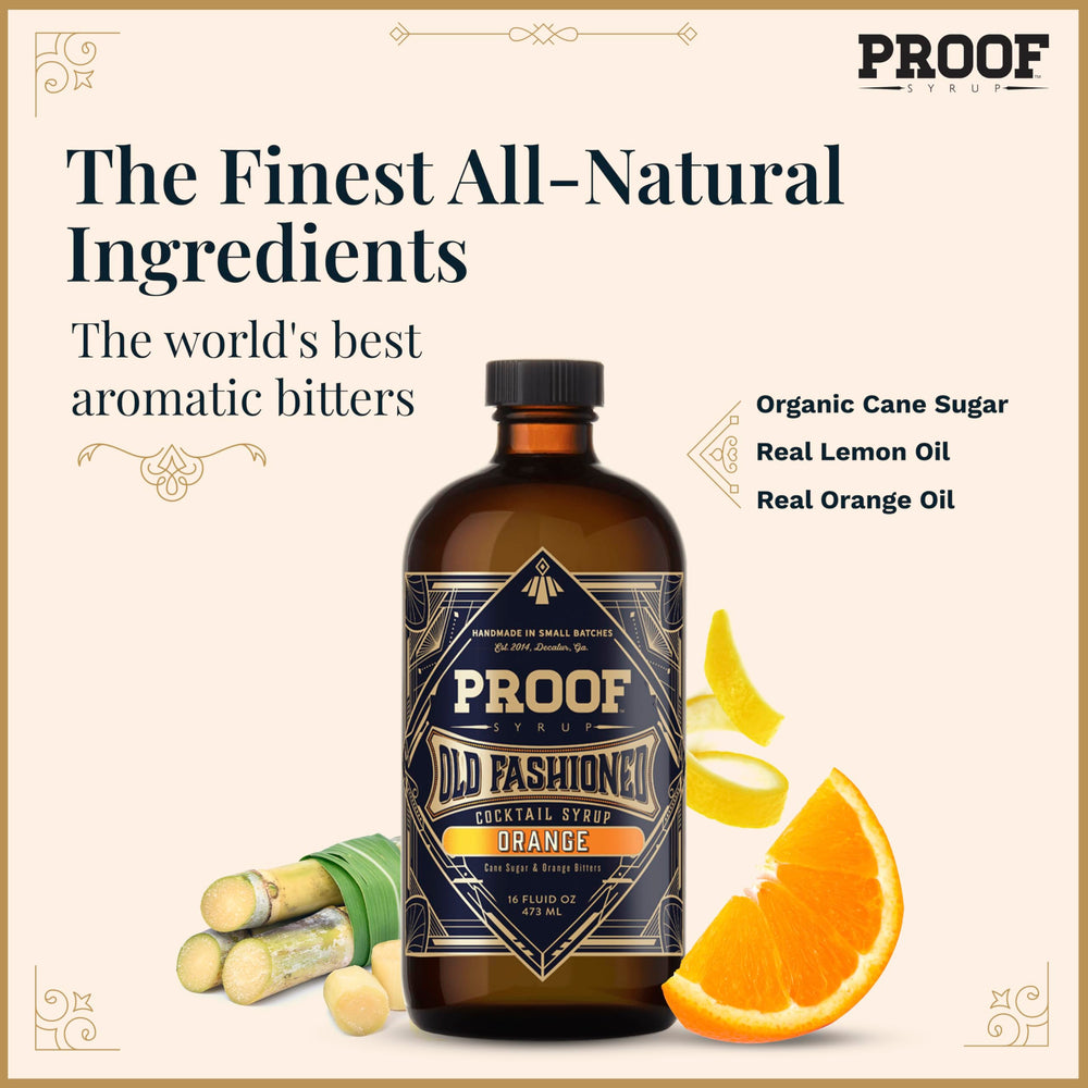 PROOF SYRUP mocktail idea featuring vibrant orange sweetness.