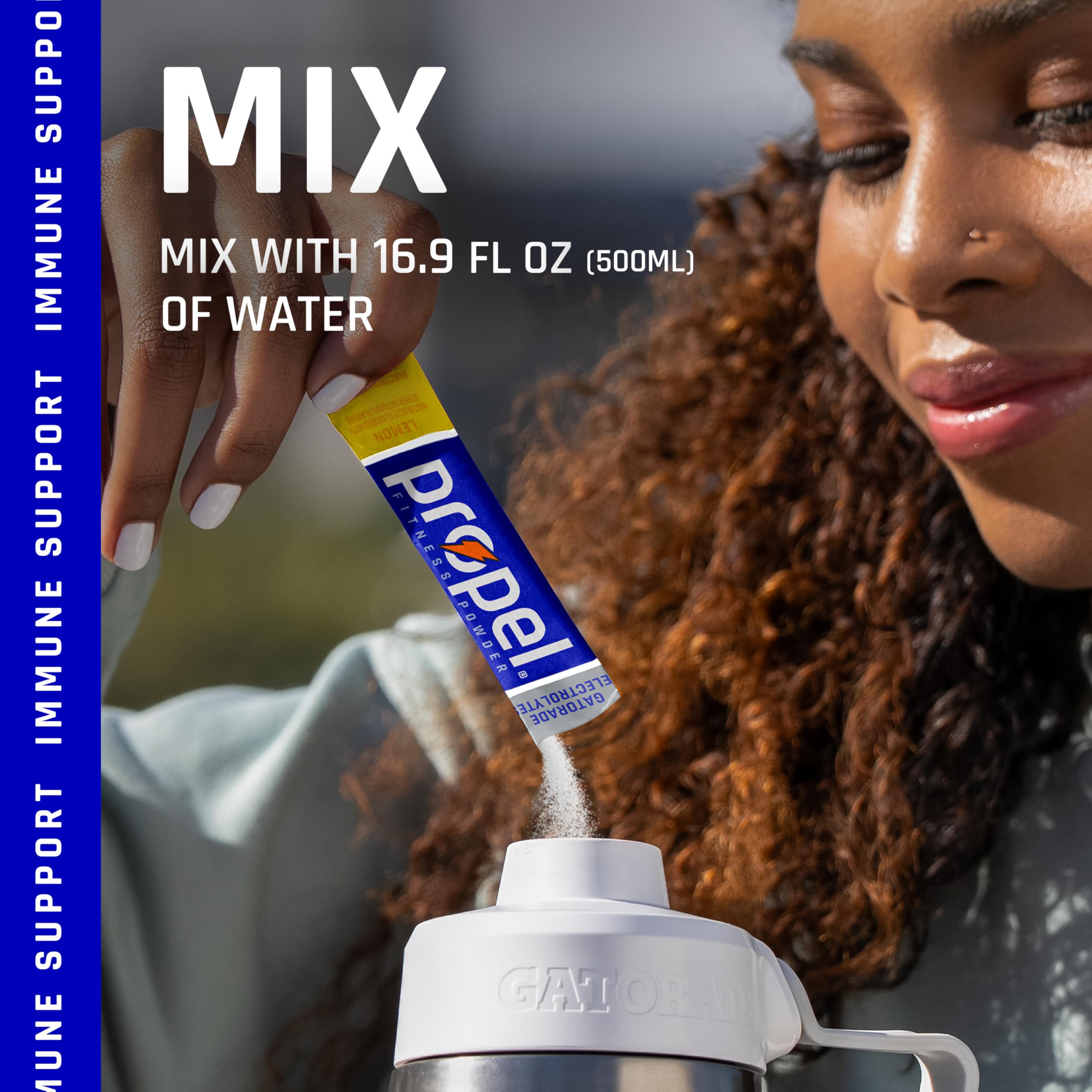 Propel 12-box packaging showing 120 hydration packets for workouts.