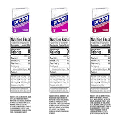 Propel berry packet close-up promoting electrolyte hydration on the go.