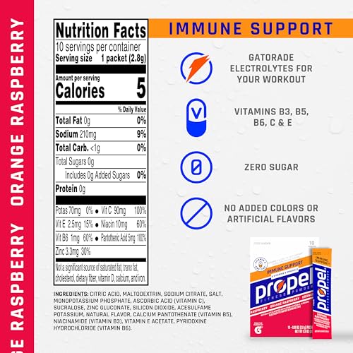 Propel flavored fitness water orange-raspberry packet for on-the-go hydration