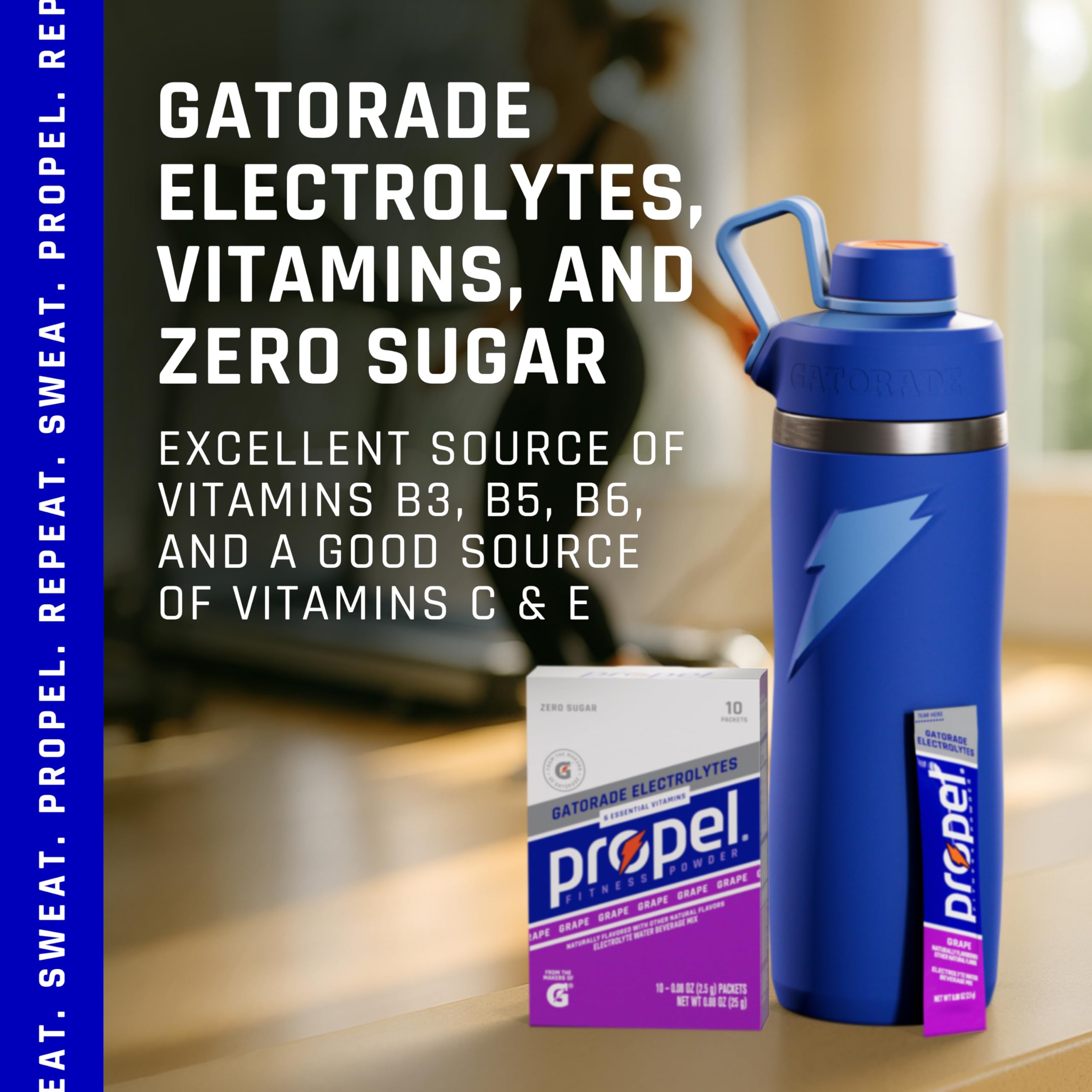 Propel grape powder scoop for precise hydration mix