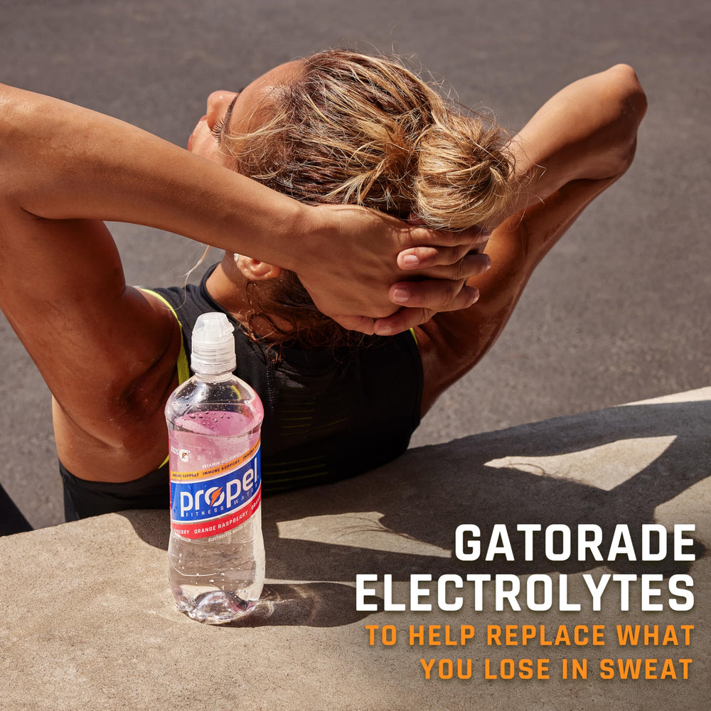 Propel Immune Support glass refresh emphasizes zero calories hydration