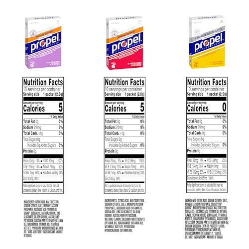 Propel Immune Support vitamin C zinc boost label highlights immune-supporting nutrients.
