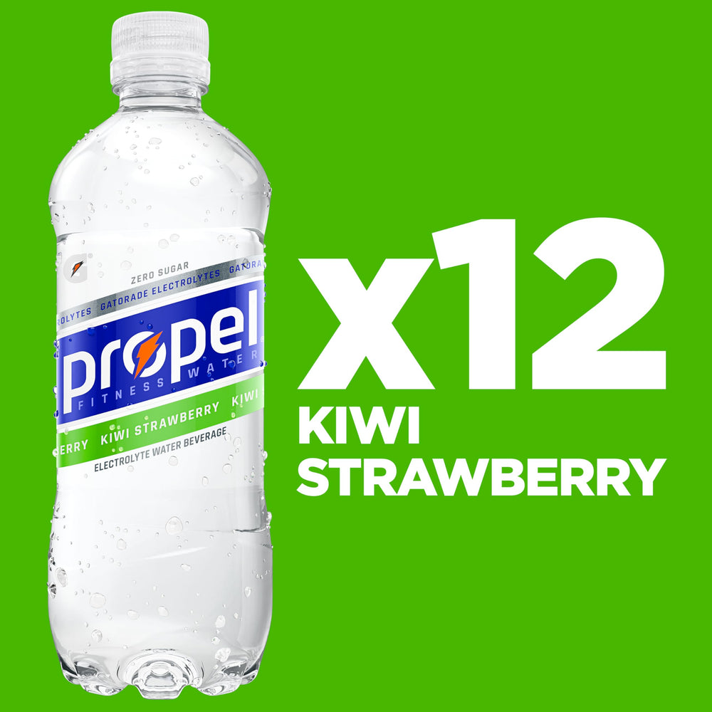 Propel Kiwi Strawberry bottle in use during a workout for hydration on the go