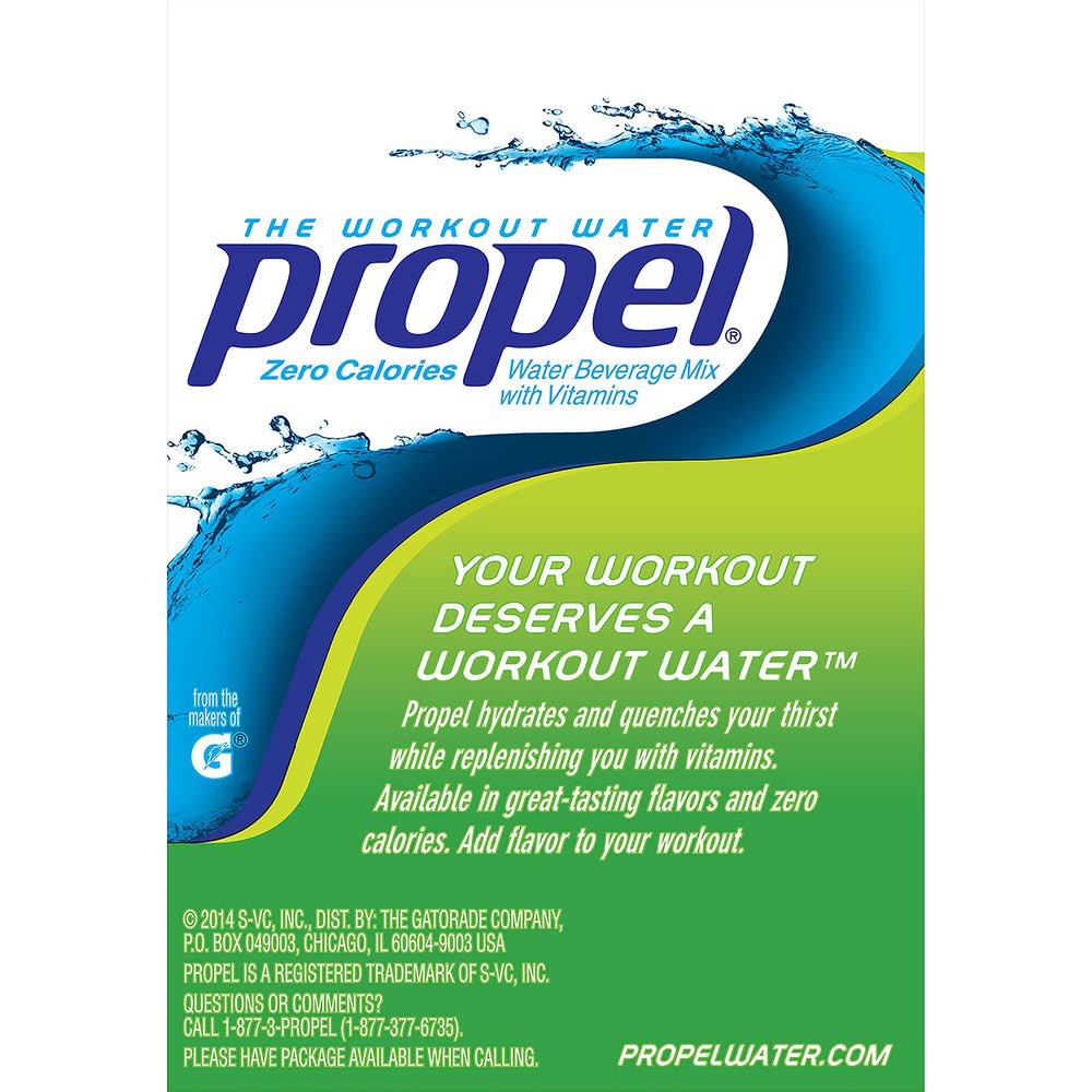 Propel kiwi strawberry drink in glass ready after mixing