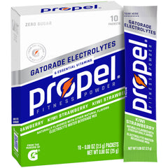 Propel Kiwi Strawberry packet ready for on the go hydration with electrolytes
