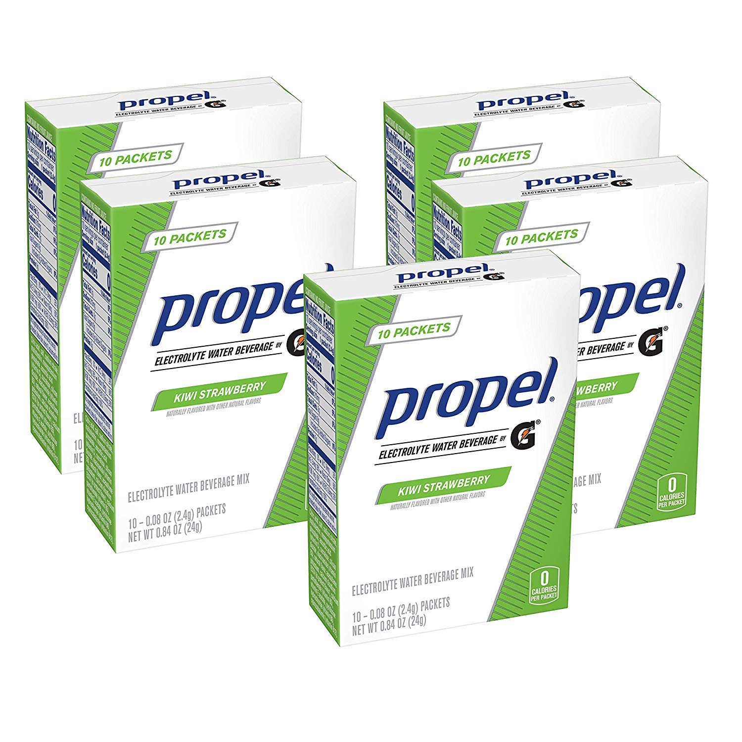 Propel Kiwi Strawberry powder packet for on the go hydration with electrolytes.