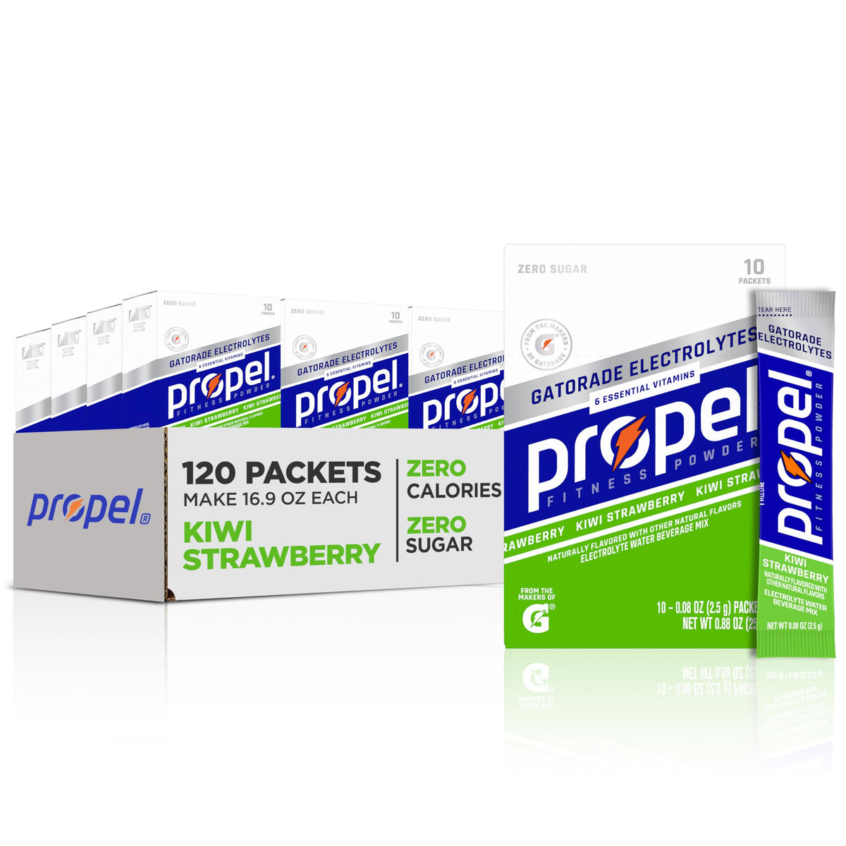 Propel Lemon packet front view for on-the-go hydration