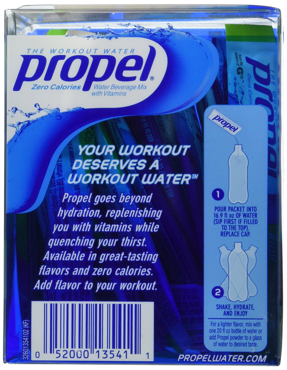 Propel Zero Calorie Berry drink serving glass for immediate hydration