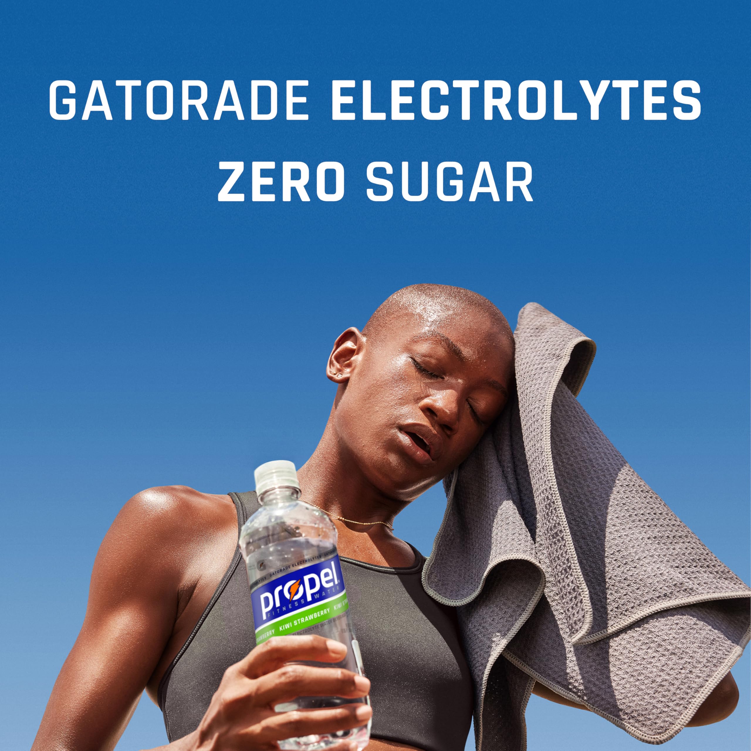 Propel zero calorie zero sugar water for calorie-conscious hydration.