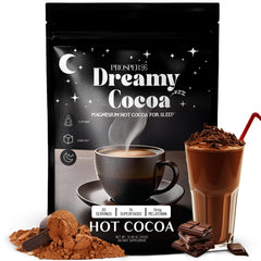 Prosper Magnesium Hot Cocoa cup steaming, inviting bedtime ritual and relaxing comfort