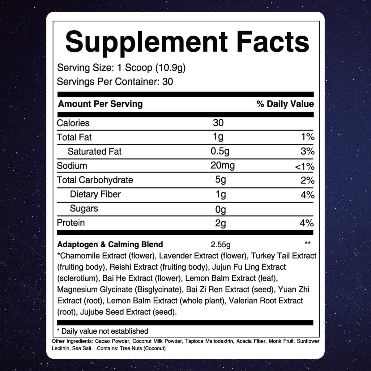Prosper Magnesium Hot Cocoa package label highlights keto and dairy-free features
