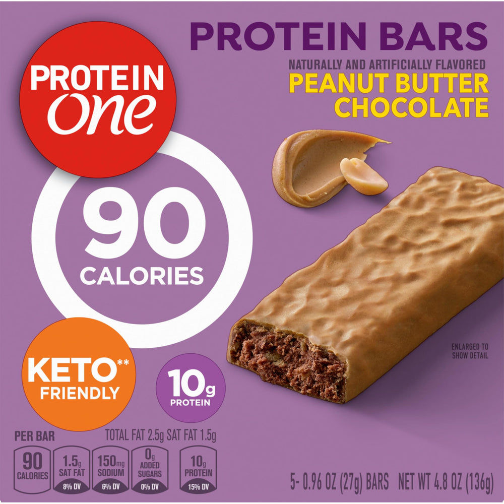 Protein One bar cross-section highlighting protein and fiber content.